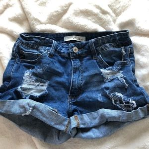 Distressed Jean Shorts